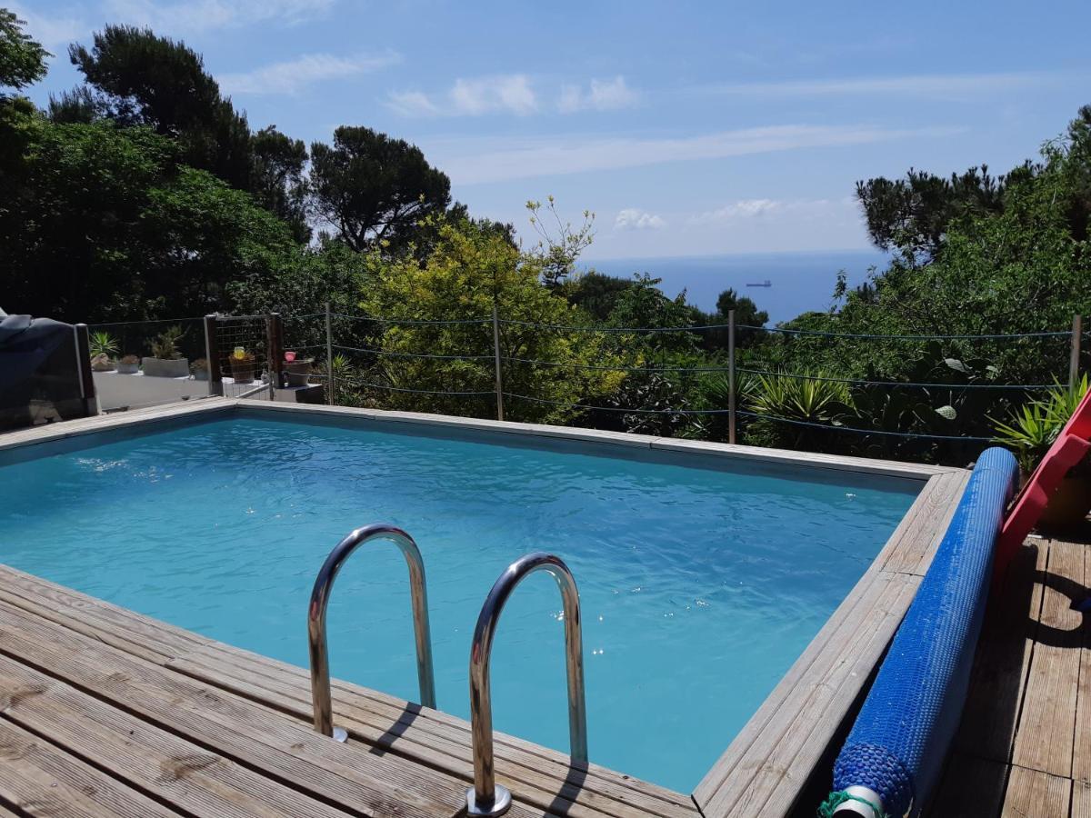 Haut De Villa Au Mont St Clair Vue Exceptionnelle Mer Et Foret Terrasses, Piscine, Petanque, Solarium Prives Сет Экстерьер фото